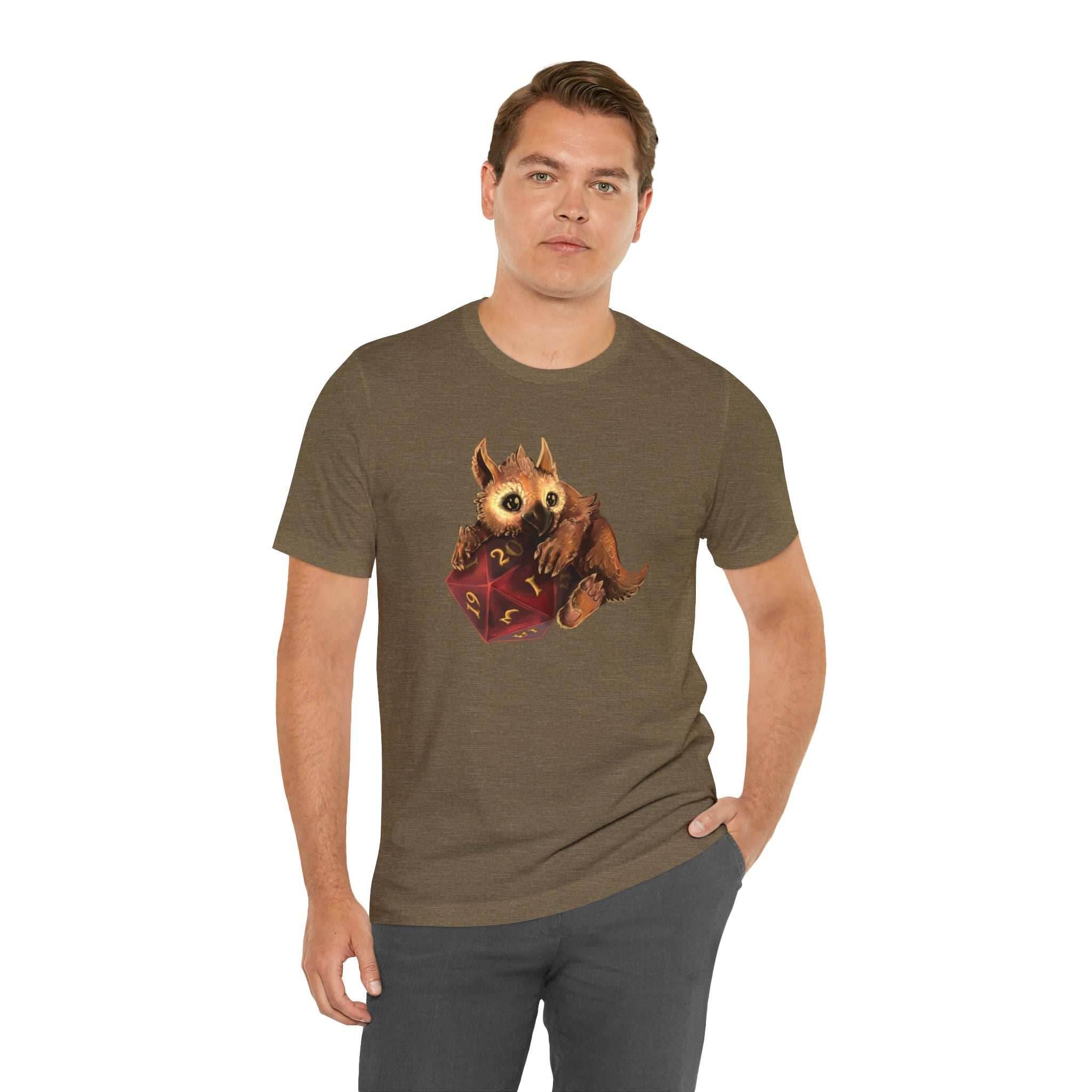 Owliver with High Variance D20 Short Sleeve Tee - Athletic Heather / S