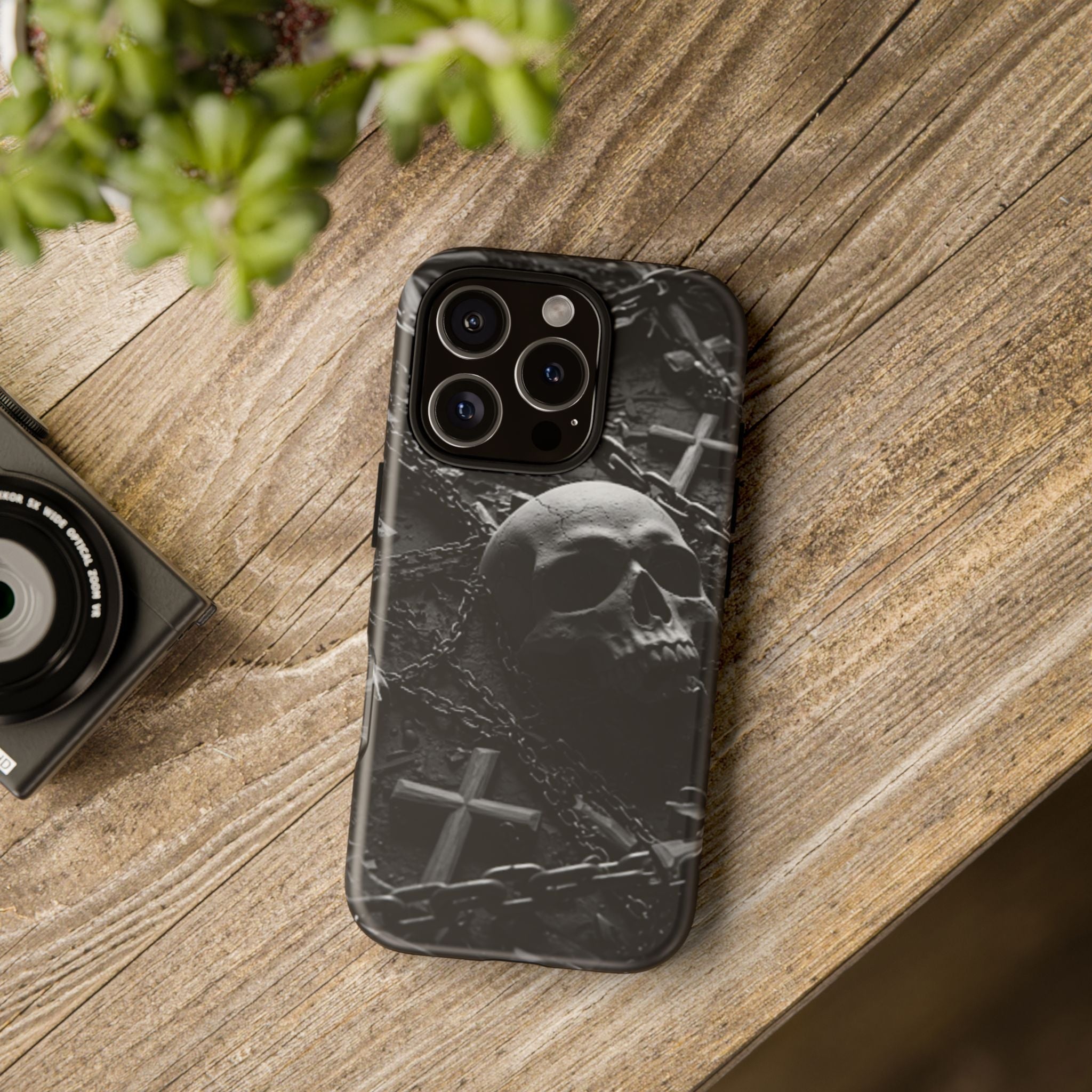 Gothic Skull Tough Phone Case