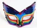 Rainbow Sequin Venetian Eyemask with Eyeglass Armbands