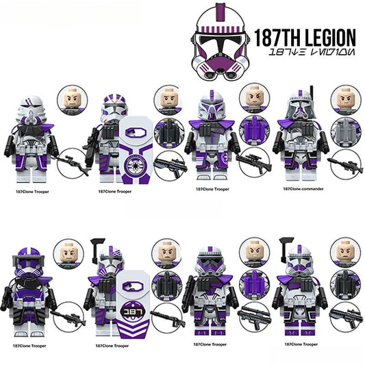 187th Legion Clone troopers Set of 8 | Lego Star Wars Minifigures Custom Toys