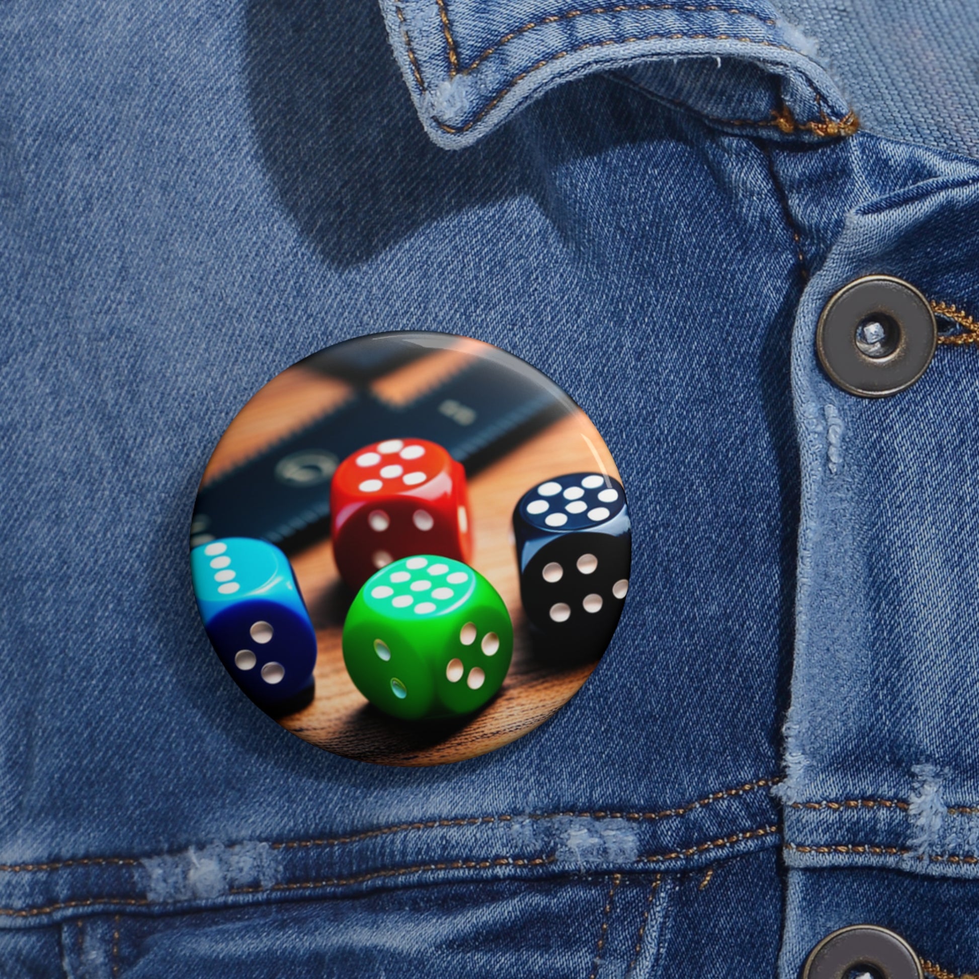 Dungeon Dice 1 logo Custom Pin Buttons-DungeonDice1