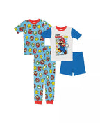 Nintendo Boys Pajamas Cotton 4 Piece Set, Size 6