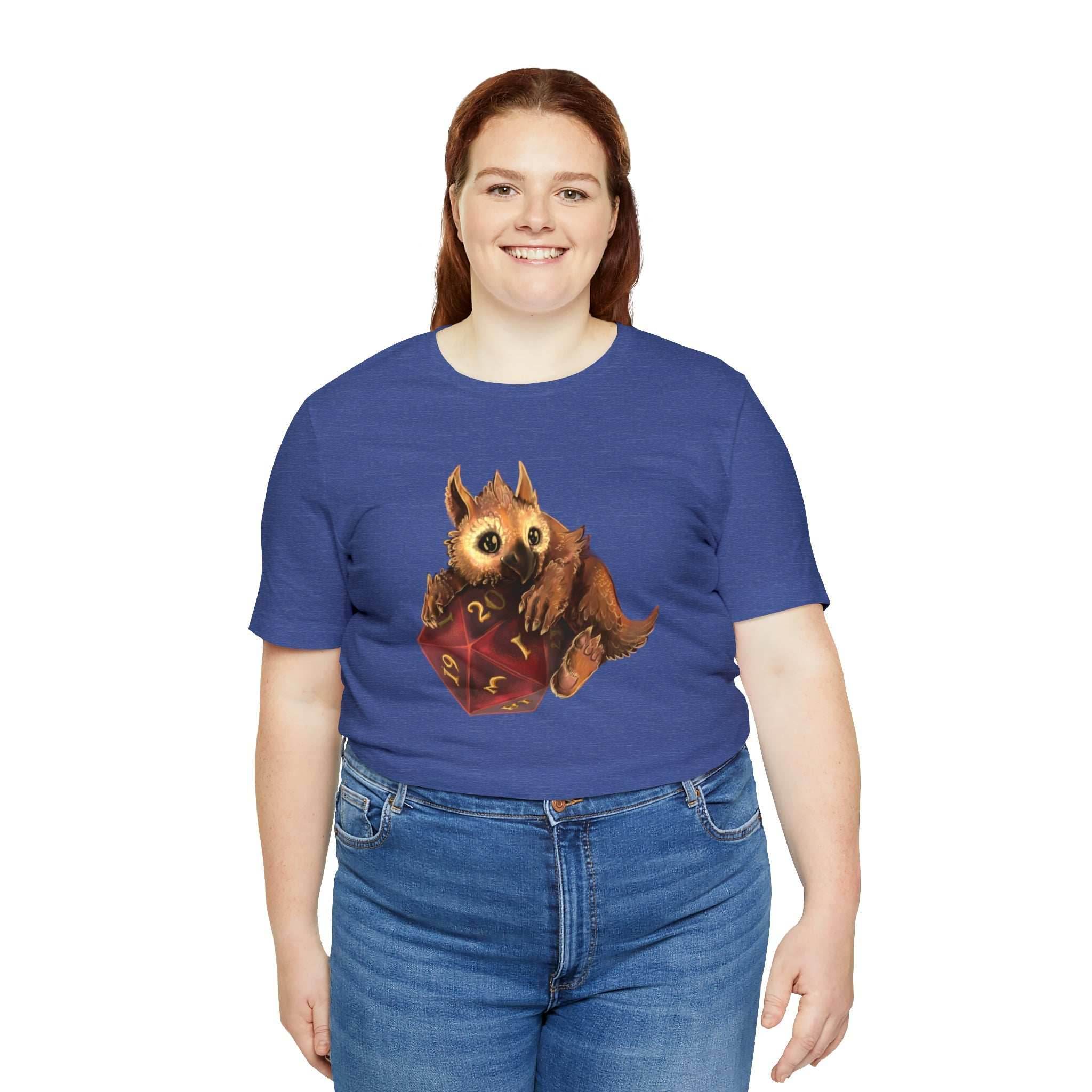 Owliver with High Variance D20 Short Sleeve Tee - Athletic Heather / S