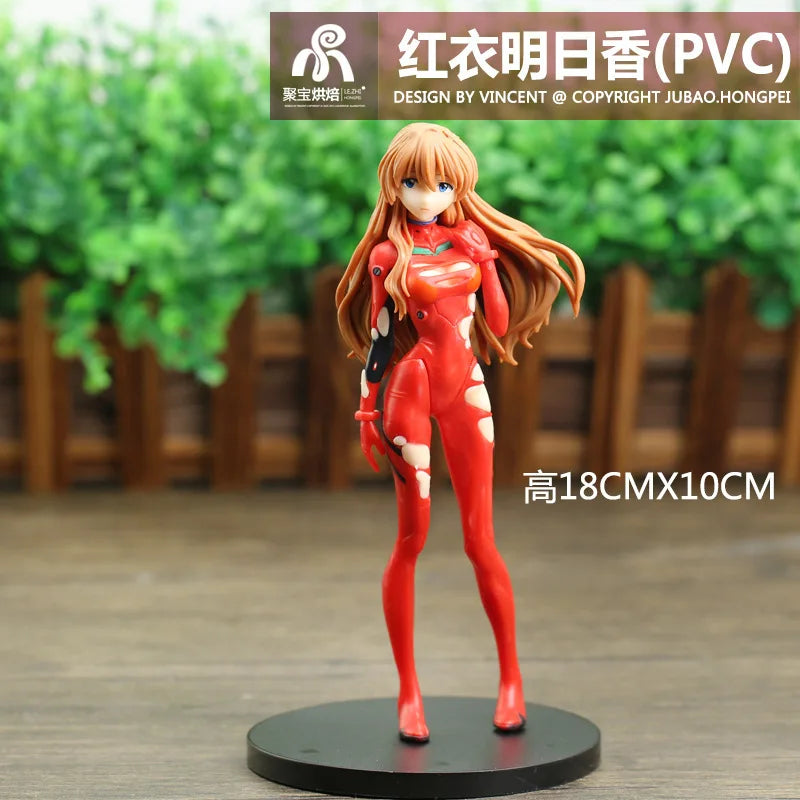 18cm New Anime Neon Genesis Evangelion Eva Ayanami Rei Kawaii Figure Pvc Model Toys Doll Collect Ornaments Gifts