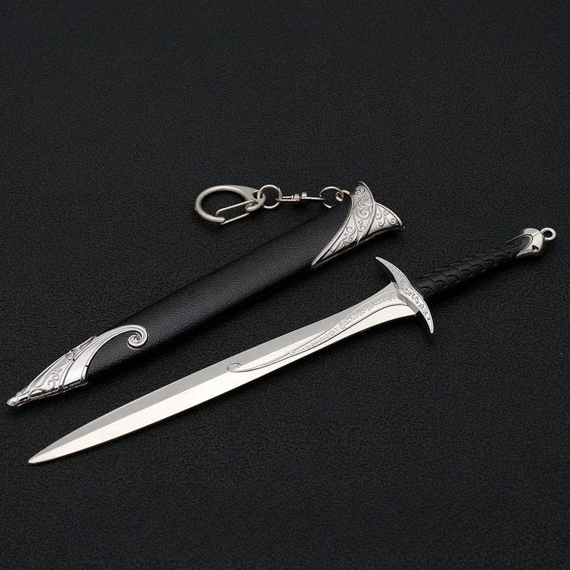 18cm Sting Sword Gondolin Hobbits Bilbo Baggins Medieval Knight Metal Samurai Sword Weapon Model Keychain Crafts Gifts Toys Boys