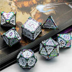 White Rainbow Metal Dice（Dagger of Venom）7-Dice Udixi RPG - 