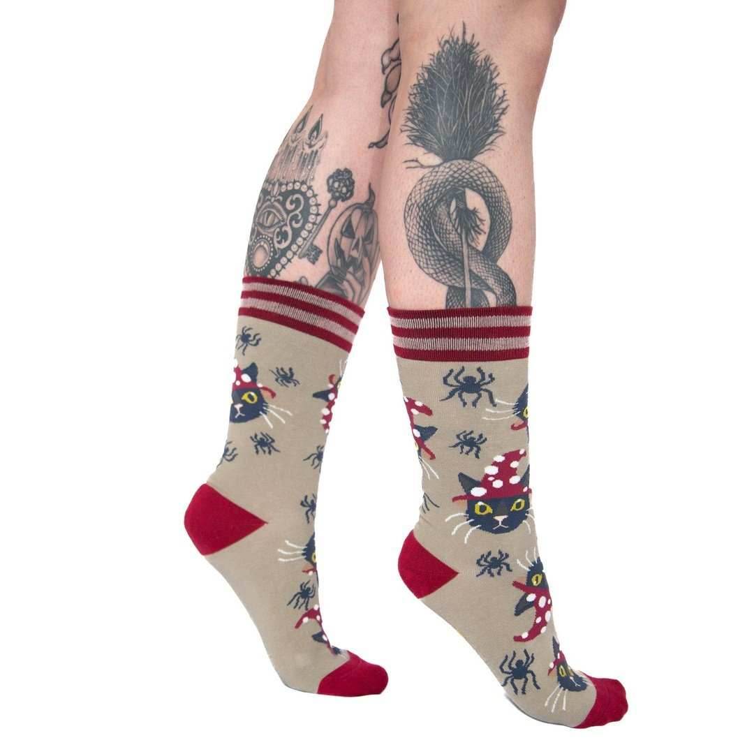 Witchy Whiskers Crew Socks - 