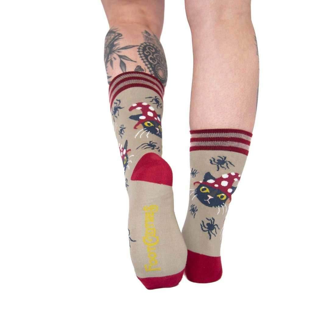 Witchy Whiskers Crew Socks - 