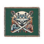Xp wolf gamer warrior Woven Blanket
