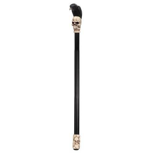 Raven and Skull Walking Cane - 