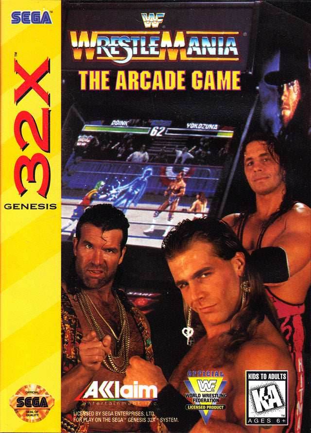 WWF WrestleMania: The Arcade Game 32X (Sega Genesis) - Game Manual Only