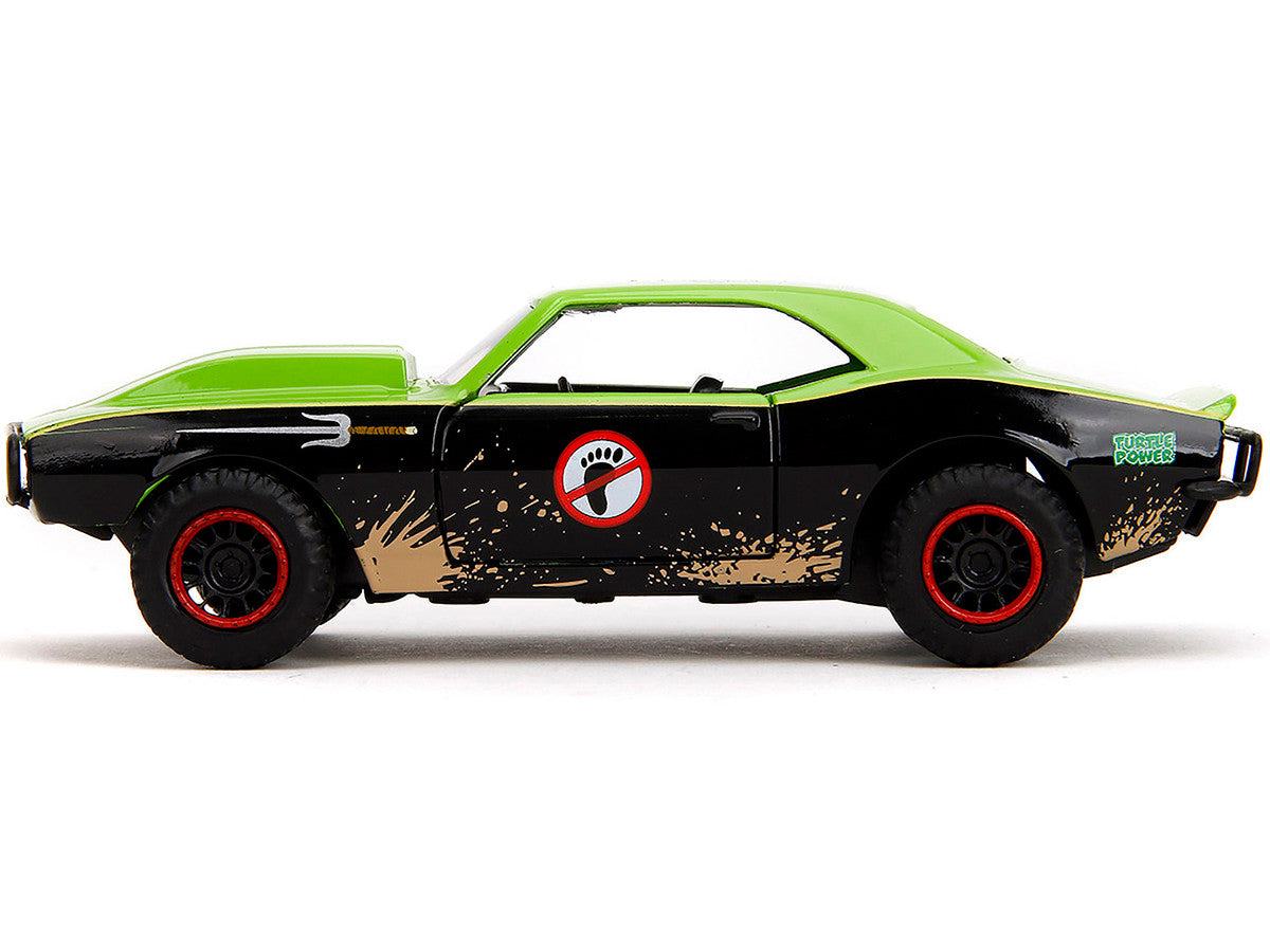 1967 Chevrolet Camaro "Teenage Mutant Ninja Turtles" Black and Green (Dirty) "Hollywood Rides" Series 1/32 Diecast Model Car by Jada