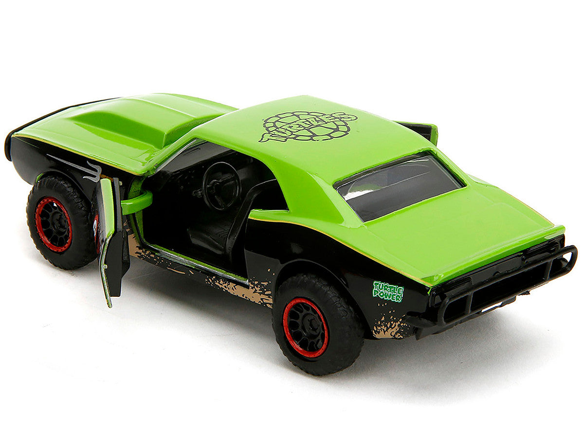 1967 Chevrolet Camaro "Teenage Mutant Ninja Turtles" Black and Green (Dirty) "Hollywood Rides" Series 1/32 Diecast Model Car by Jada