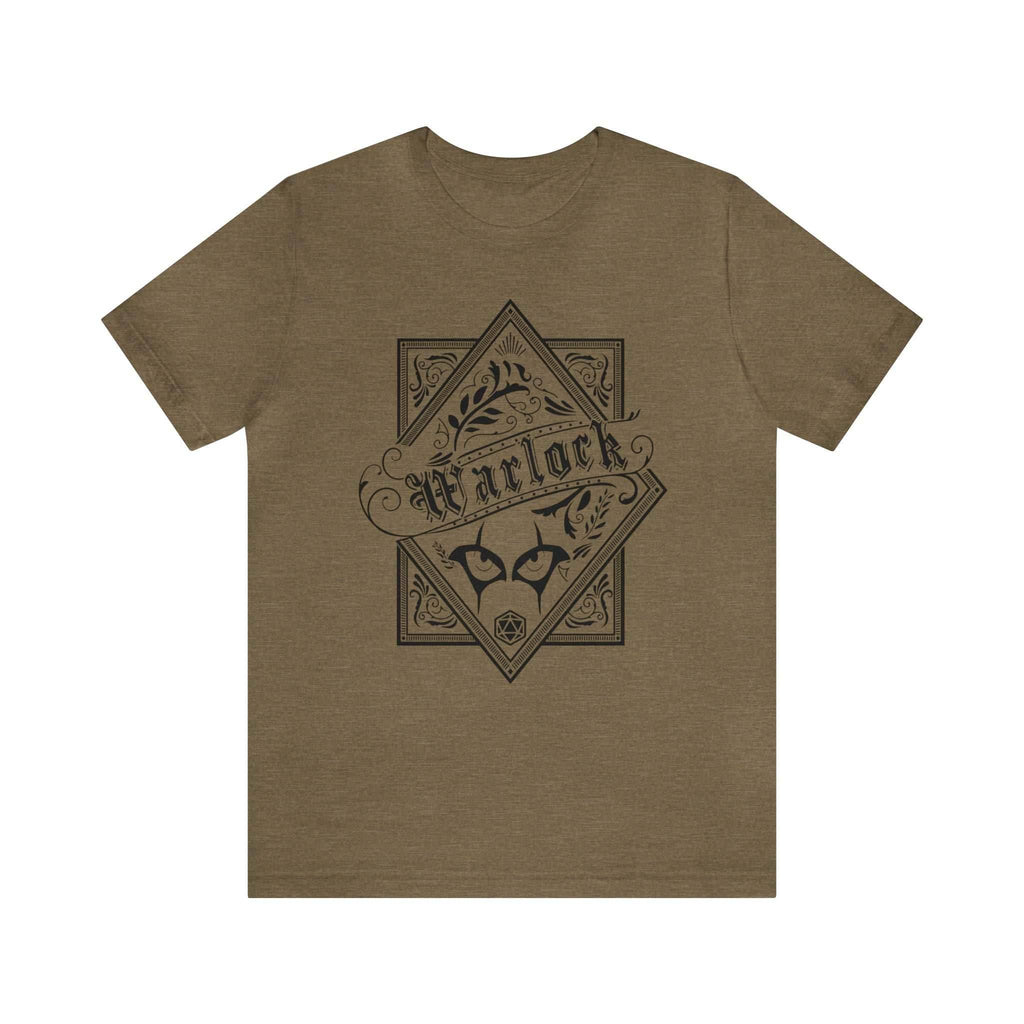 Warlock Class Shirt - Heather Olive / S