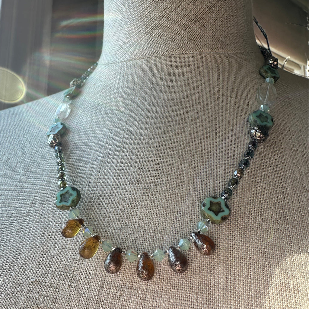 Lotus Dawn Crystal Necklace