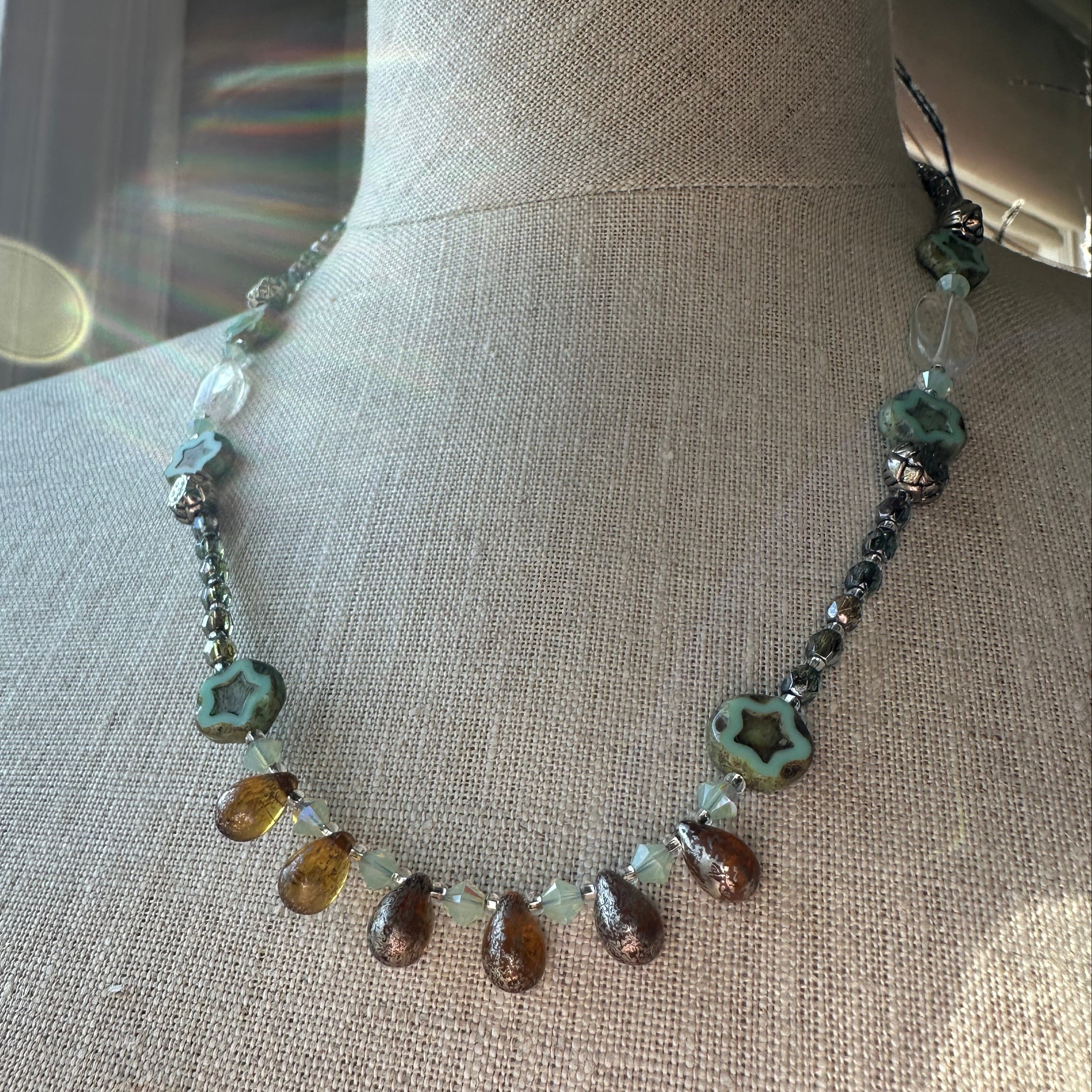 Lotus Dawn Crystal Necklace