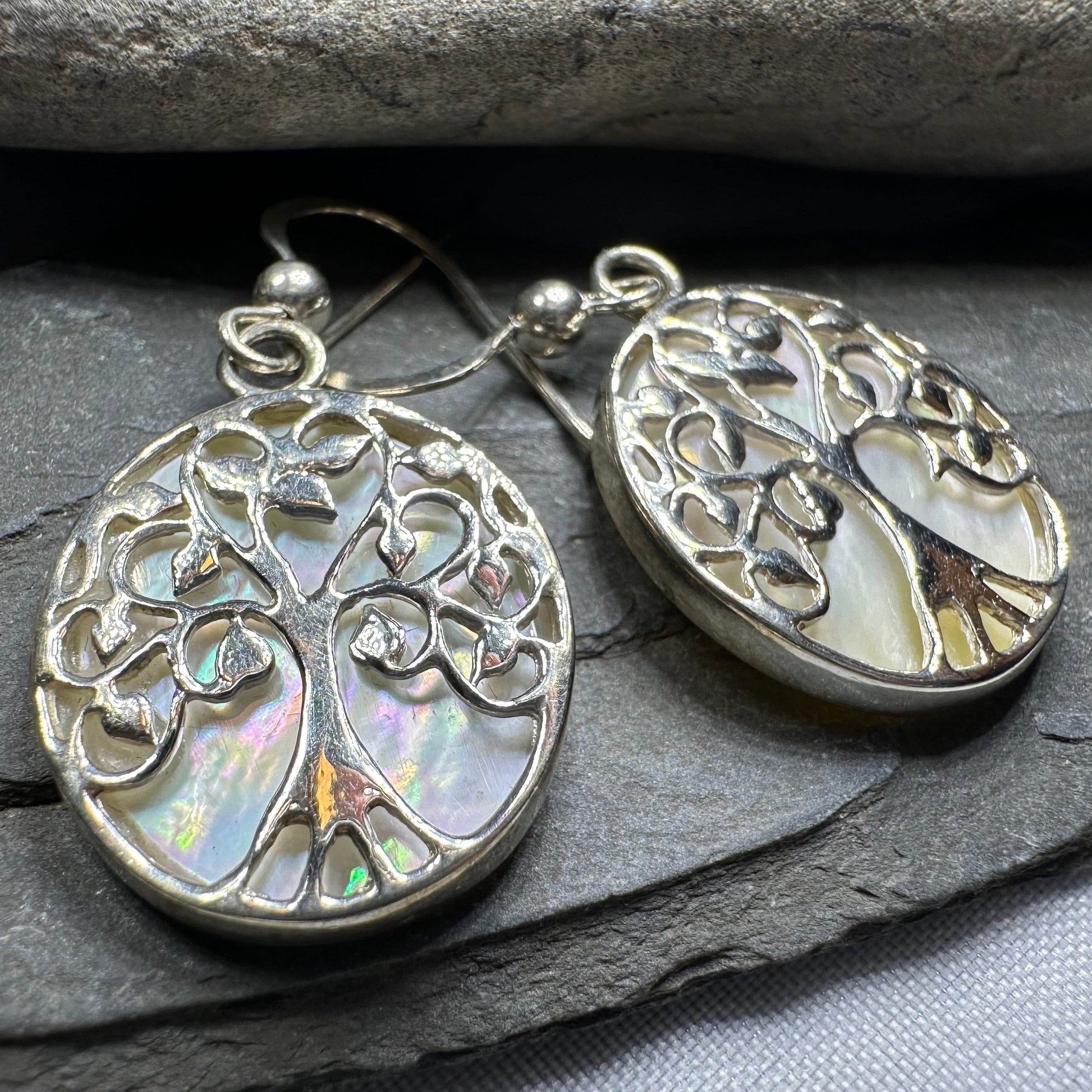 Domhainn Tree of Life Earrings - Abalone Shell