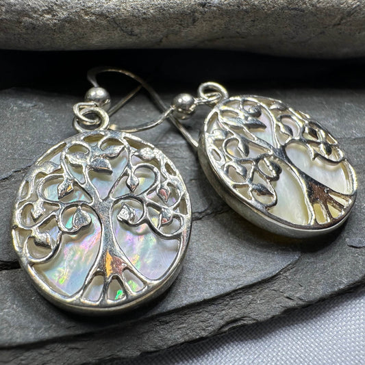 Domhainn Tree of Life Earrings - Abalone Shell