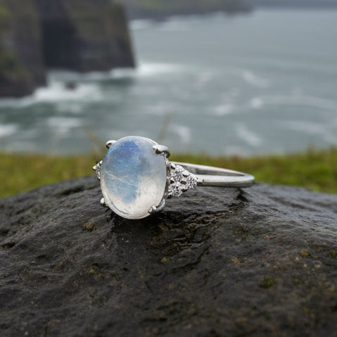 Winter Dawn Moonstone Ring
