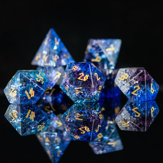 Enchanted Waters Shattered Glass Dice Set