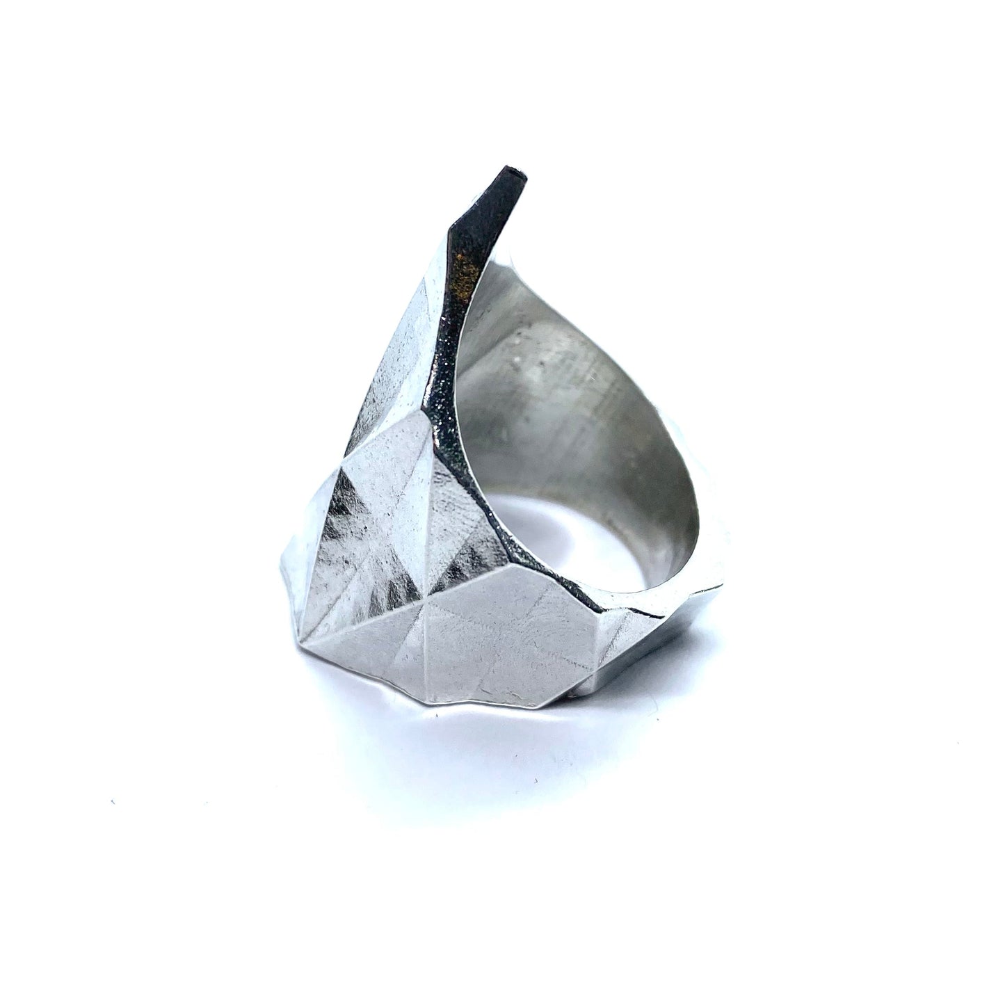 Faceted Brutalist Ring In Sterling Silver Fulfilled Julian The 2nd