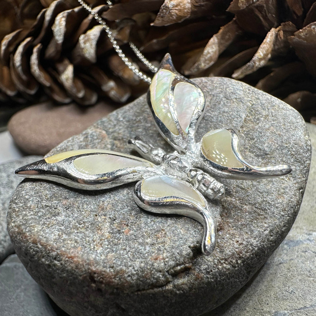 Brooke Butterfly Necklace - abalone shell