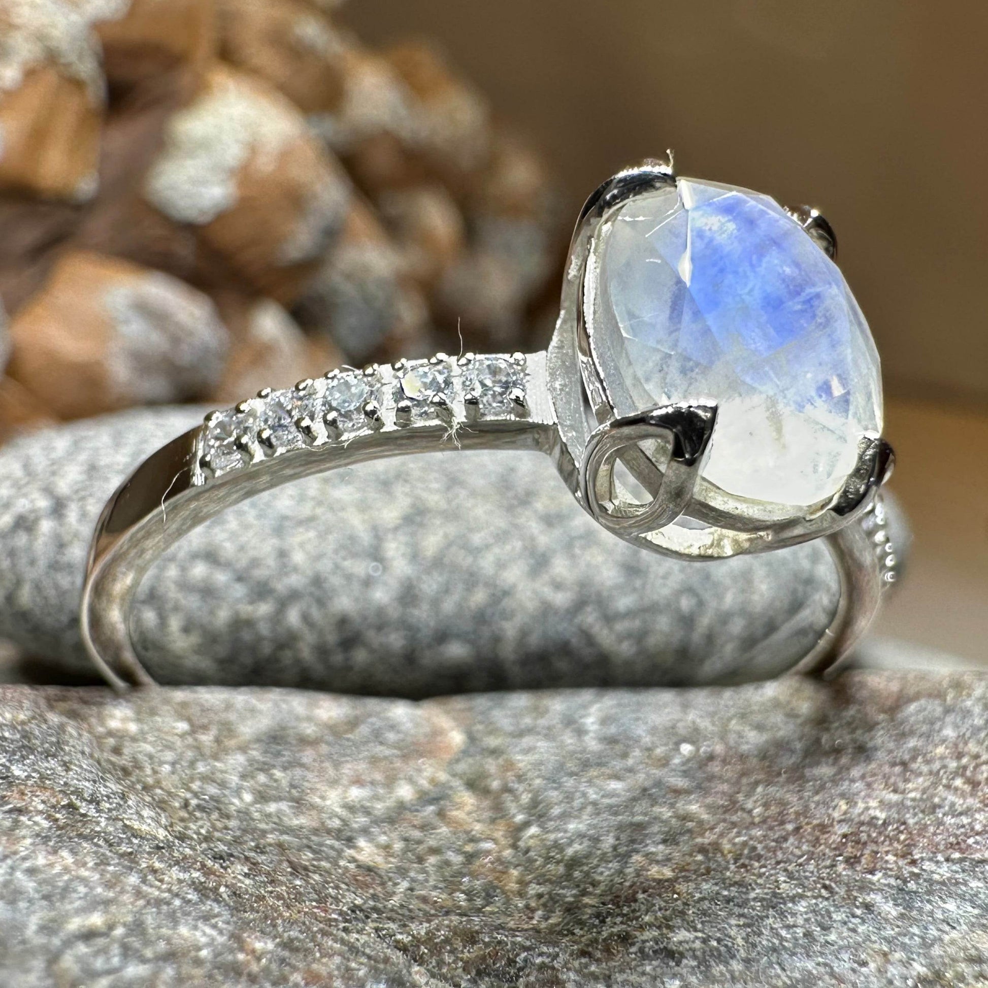 Emiliana Moonstone Promise Ring - 5