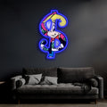 UV Printed Neon Richie Rich , Richie RichNeon Wall Art, Neon Light Sign, UV Print Neon Sign