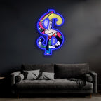 UV Printed Neon Richie Rich , Richie RichNeon Wall Art, Neon Light Sign, UV Print Neon Sign