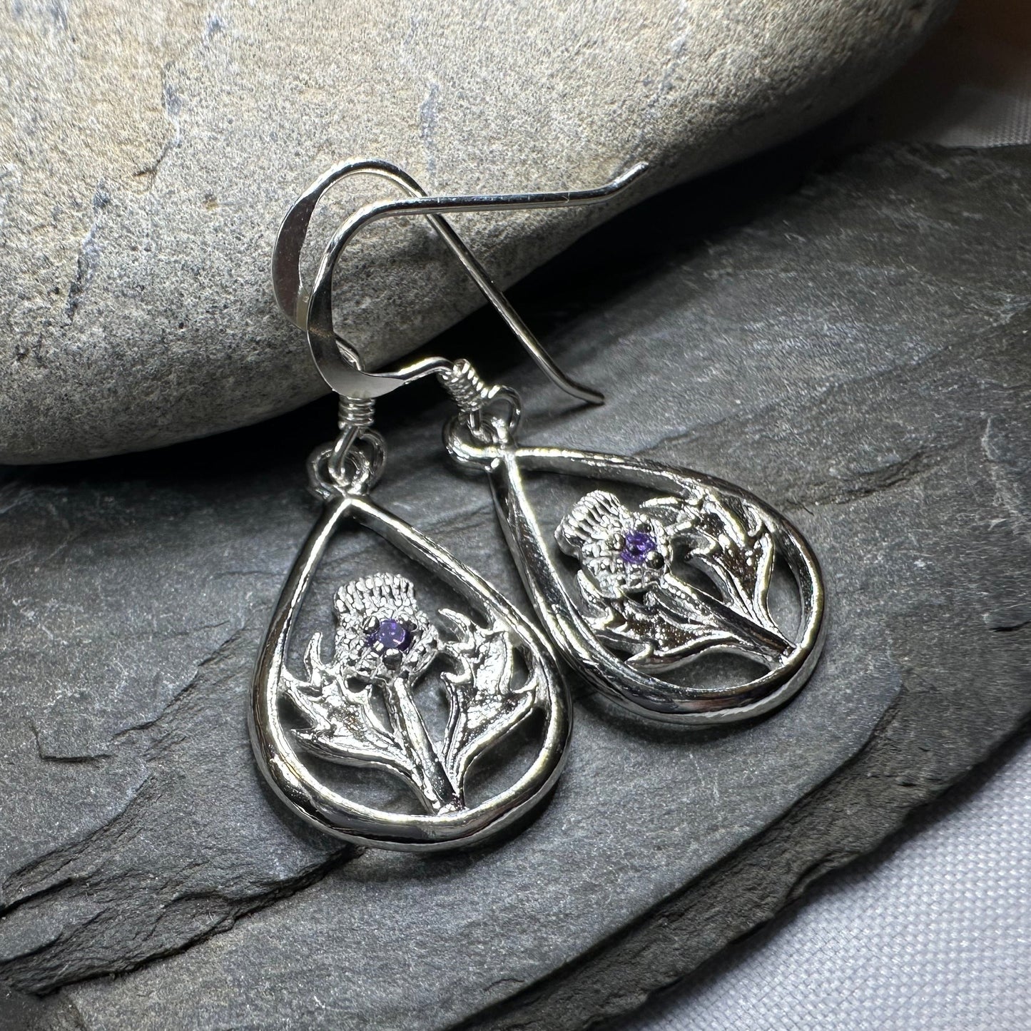 Realistic Thistle Earrings