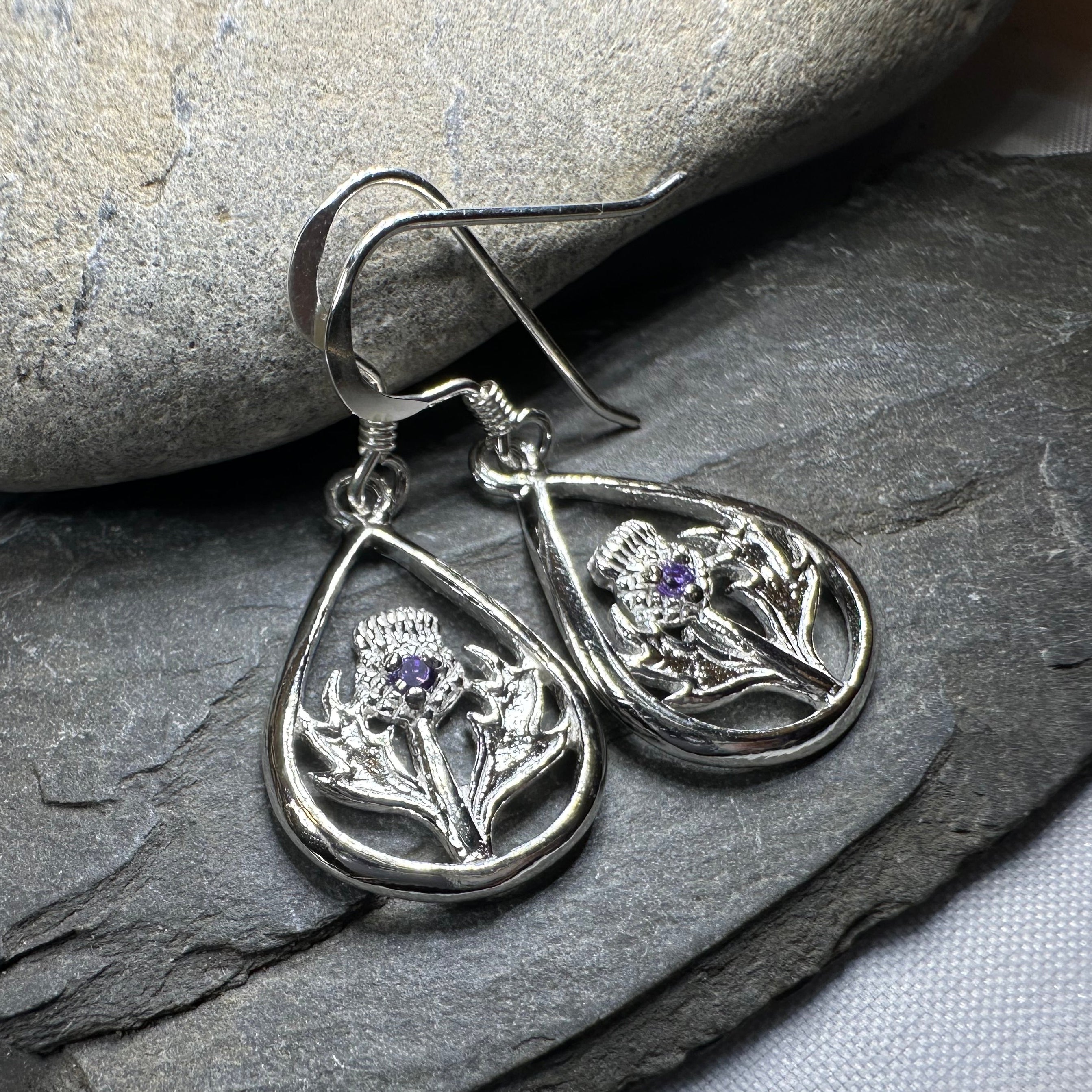 Realistic Thistle Earrings