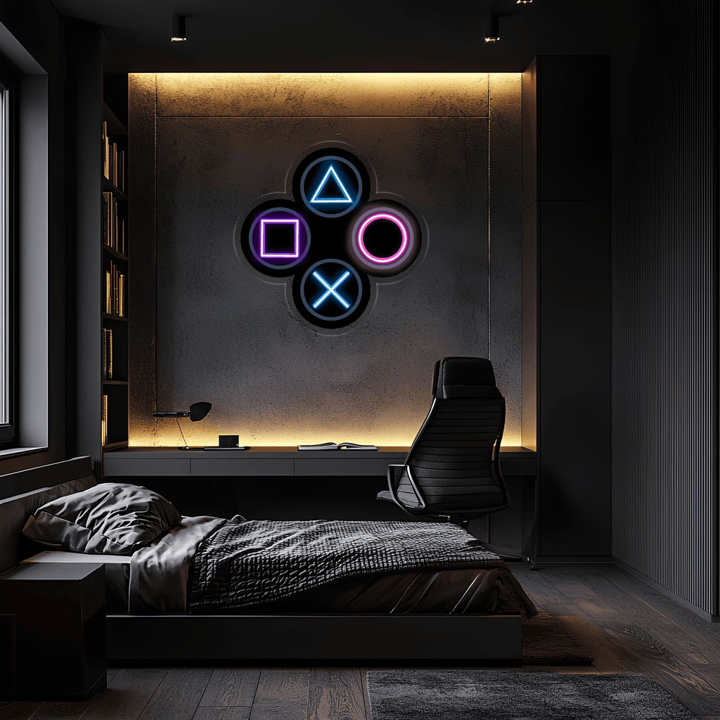 Gamer Plexiglass Neon Art, Gamer Neon Sign, Neon Light Sign, Neon Wall Art