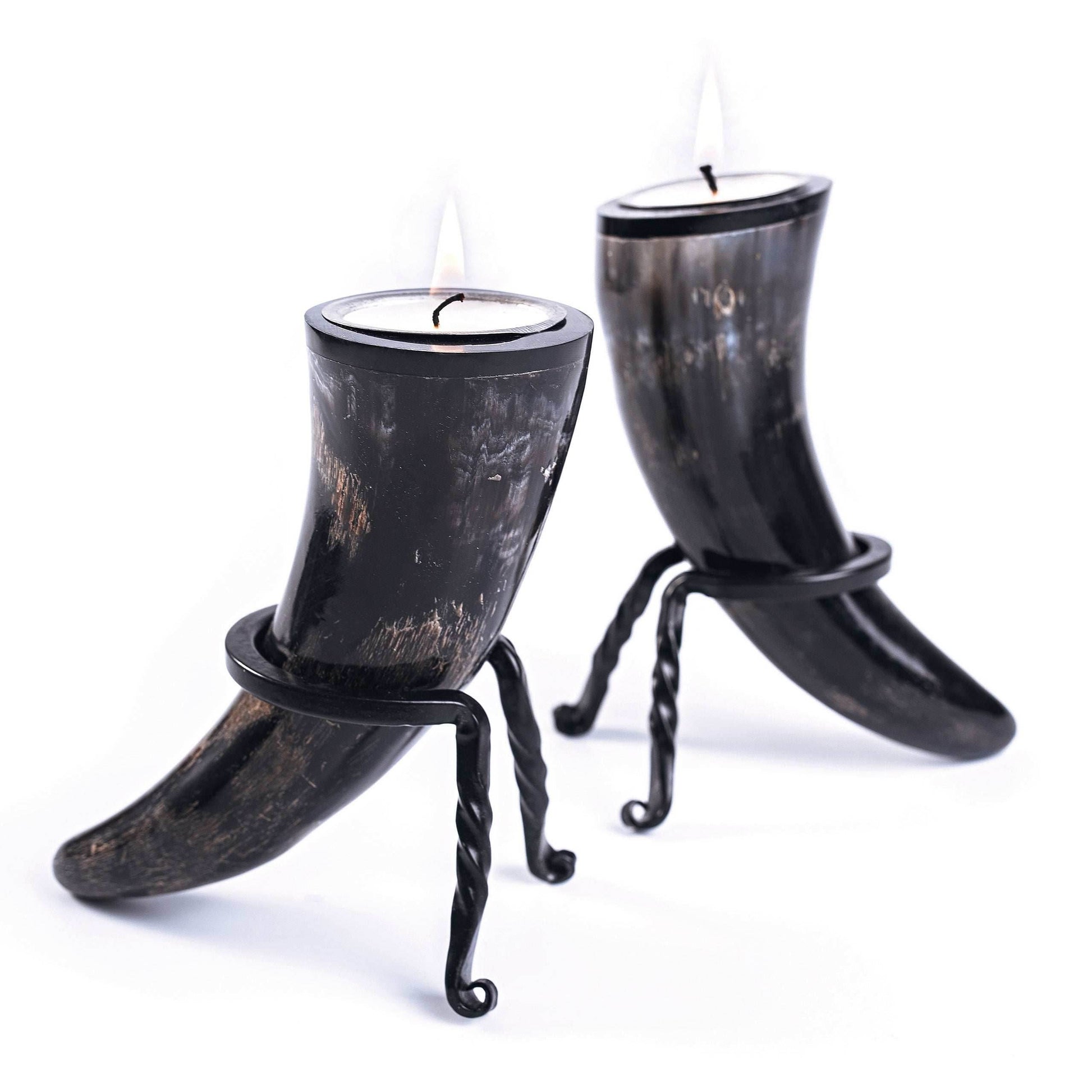 Tealight Candle Horn Set - 