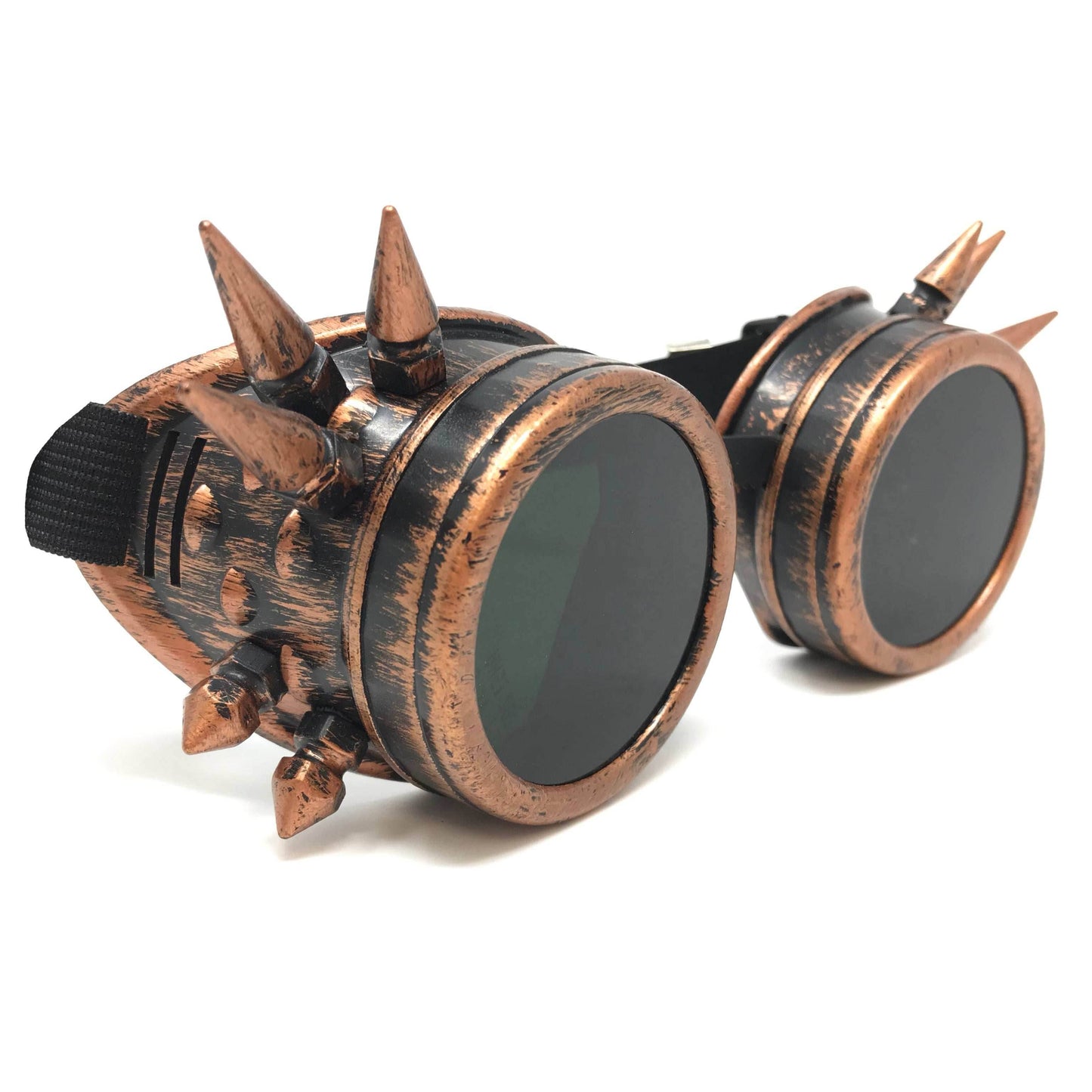 Zombieland apocalyptic goggles - copper with spikes