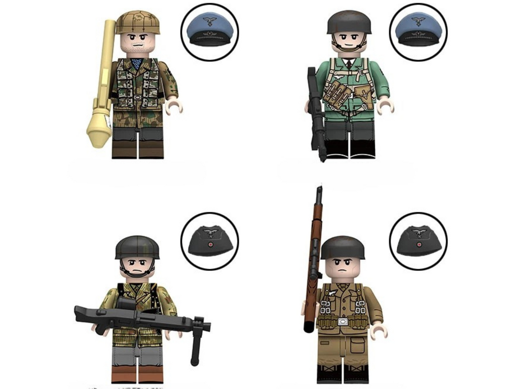 WWII - German Luftwaffe - 4 Man Squad - Mil-Blox