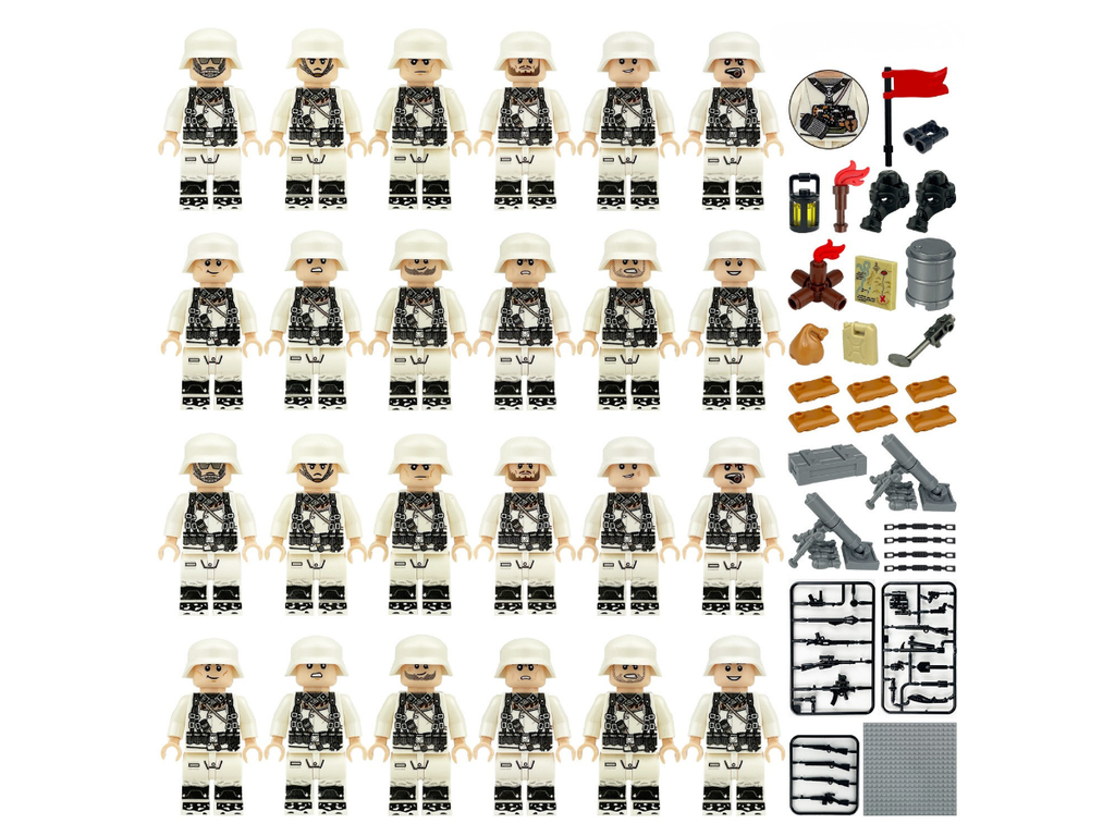 WWII - German Snow Platoon - 24 Man - Mil-Blox