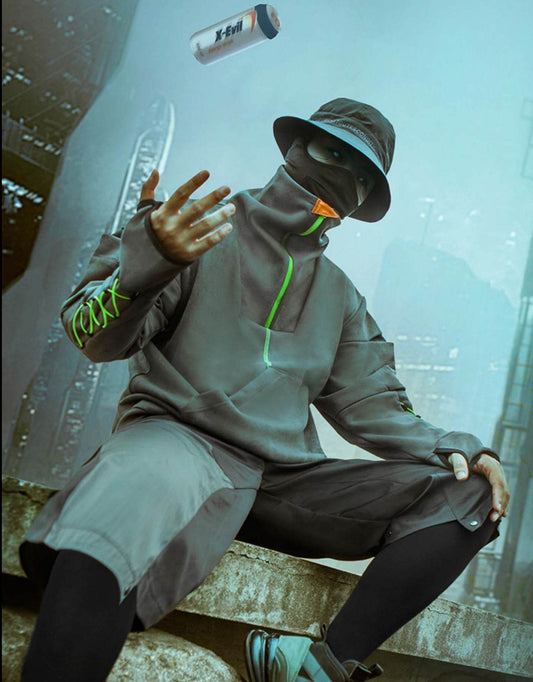 APH509 Not Evil Cyber Sweater - Grey / S