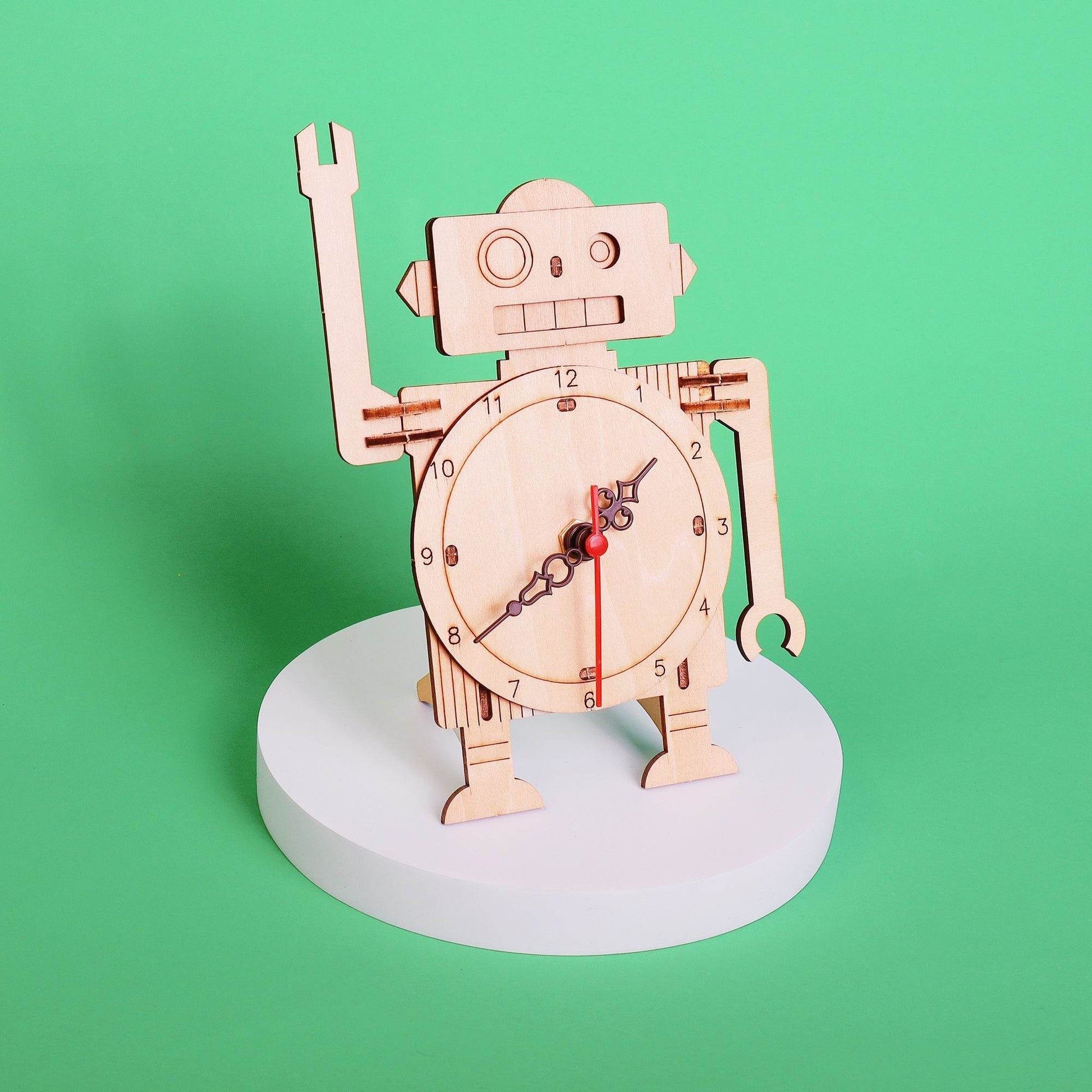 Robot Clock DIY Kit, Educational STEM Toy - 