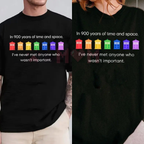 Pride Rainbow Police Box "11th Doctor Quote" T-Shirt