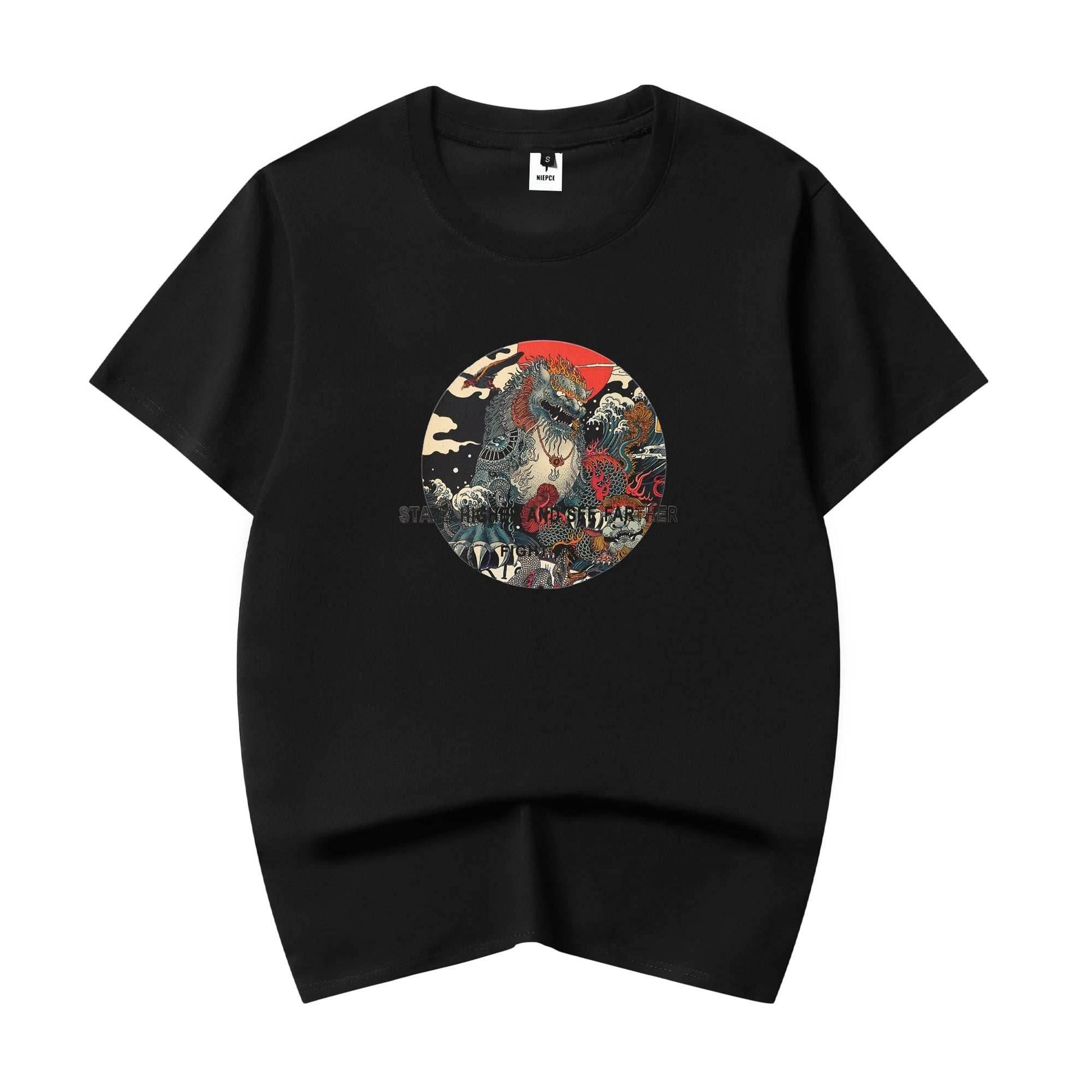 YeT006 Stone Lion Tee - White / S