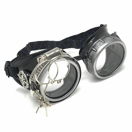 Motorcycle Goggles with magnifying eye loupes clear lenses - 