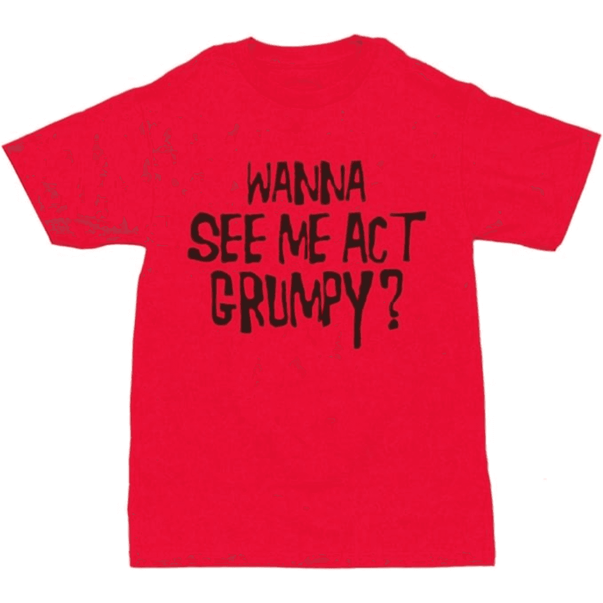 Disney Wanna See Me Act Grumpy Adult Flip Red T-Shirt - S