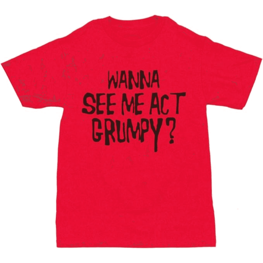 Disney Wanna See Me Act Grumpy Adult Flip Red T-Shirt - S