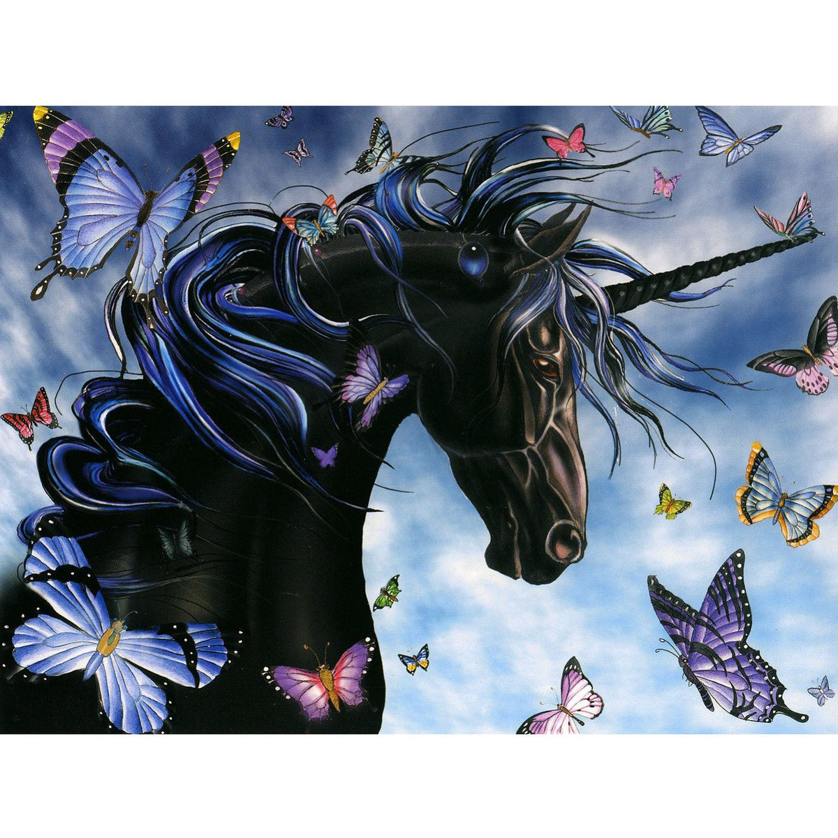 Ingooood Jigsaw Puzzle 1000 Pieces- Butterflies and Unicorns - Entertainment Toys for Adult Special Graduation or Birthday Gift Home Decor