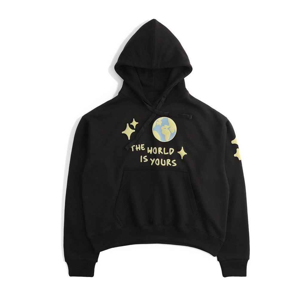 Puff Print Hoodie - The World is Yours - Small