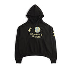 Puff Print Hoodie - The World is Yours - Small