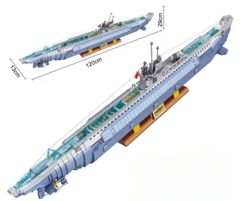 WWII - German Type VIIC U-Boat Submarine - Legendary Series - Mil-Blox