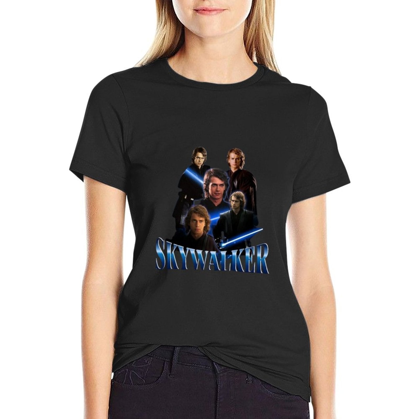 Anakin Skywalker Jedi Retro Collage  Heathered Texture T-Shirt