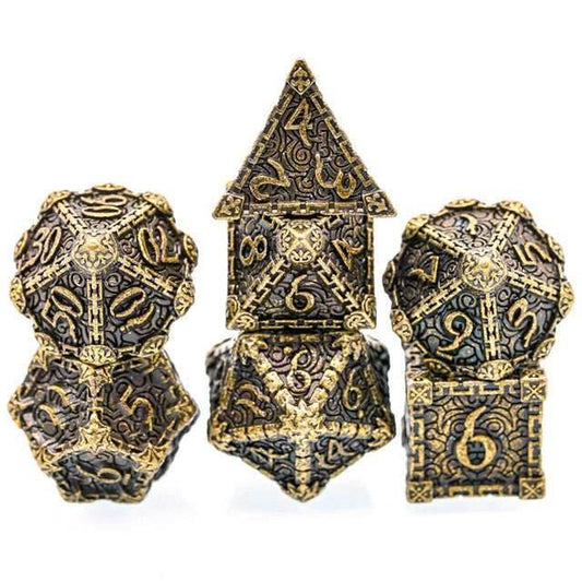 Gold Barrel Metal Dice（Dagger of Venom）7-Dice Udixi RPG - 
