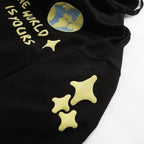 Puff Print Hoodie - The World is Yours - Small